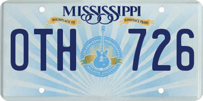 MS license plate OTH726