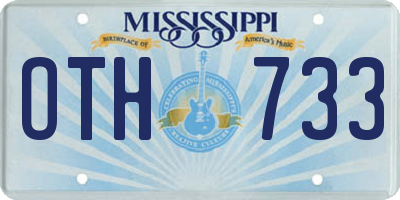MS license plate OTH733