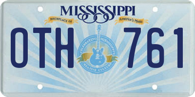 MS license plate OTH761