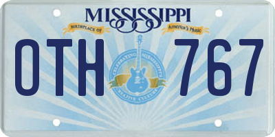 MS license plate OTH767