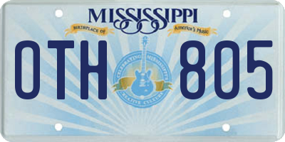MS license plate OTH805
