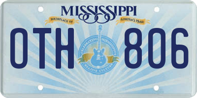 MS license plate OTH806