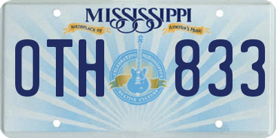 MS license plate OTH833