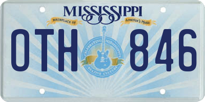 MS license plate OTH846