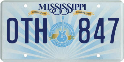 MS license plate OTH847