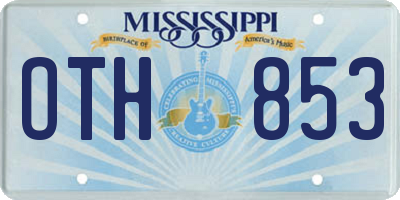 MS license plate OTH853
