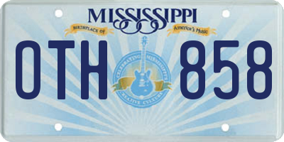 MS license plate OTH858