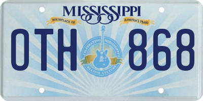 MS license plate OTH868