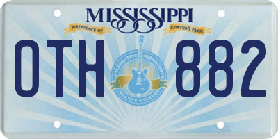 MS license plate OTH882