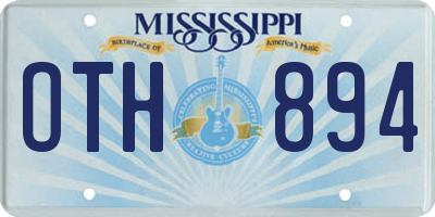 MS license plate OTH894