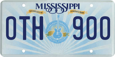 MS license plate OTH900