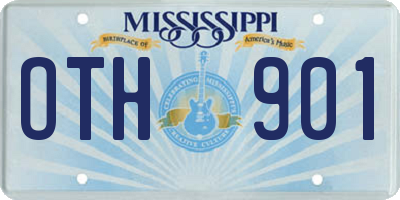 MS license plate OTH901
