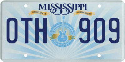 MS license plate OTH909