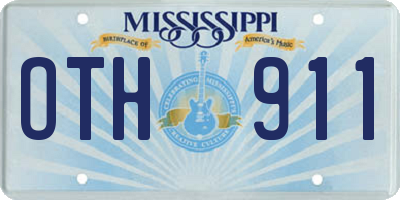 MS license plate OTH911