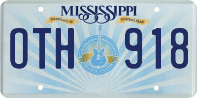 MS license plate OTH918