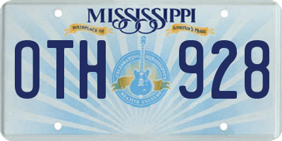 MS license plate OTH928