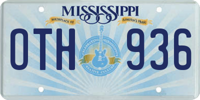 MS license plate OTH936