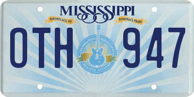 MS license plate OTH947