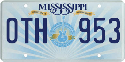 MS license plate OTH953