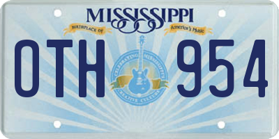 MS license plate OTH954