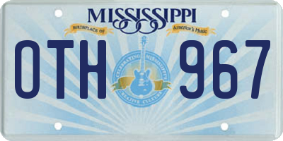 MS license plate OTH967