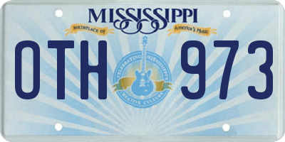 MS license plate OTH973