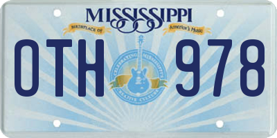 MS license plate OTH978