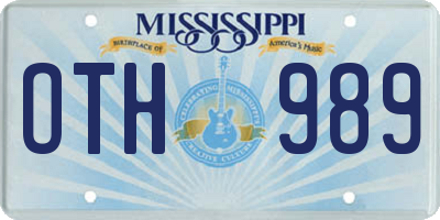 MS license plate OTH989