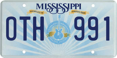 MS license plate OTH991