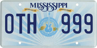 MS license plate OTH999
