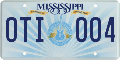 MS license plate OTI004