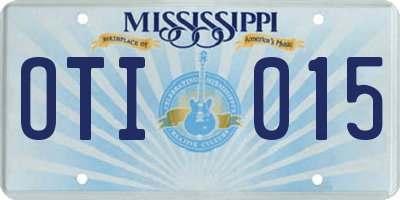 MS license plate OTI015