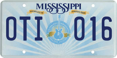 MS license plate OTI016
