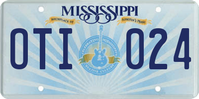 MS license plate OTI024