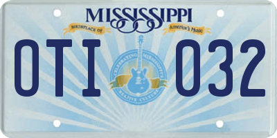 MS license plate OTI032