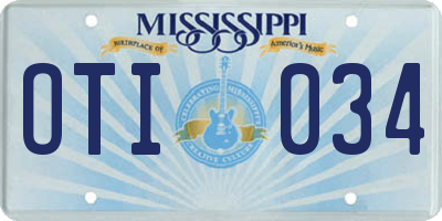 MS license plate OTI034