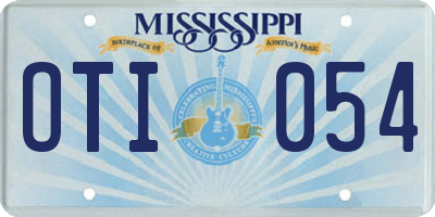 MS license plate OTI054