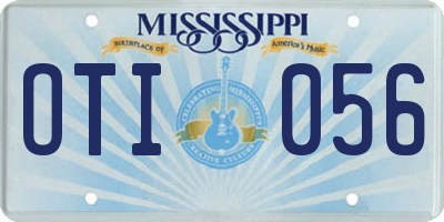 MS license plate OTI056