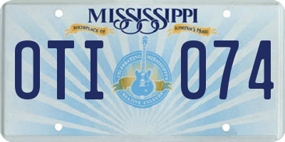 MS license plate OTI074