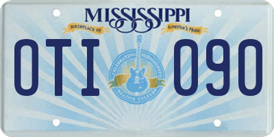 MS license plate OTI090