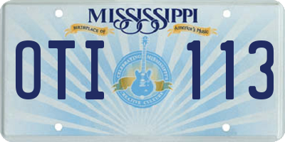MS license plate OTI113