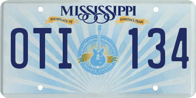 MS license plate OTI134