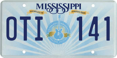MS license plate OTI141