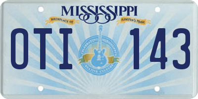MS license plate OTI143