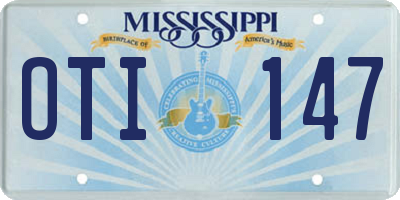 MS license plate OTI147