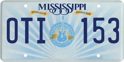 MS license plate OTI153