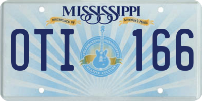 MS license plate OTI166