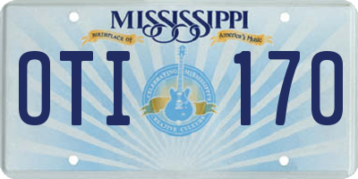 MS license plate OTI170