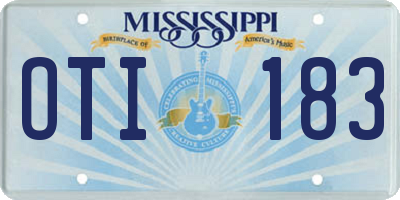 MS license plate OTI183