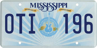 MS license plate OTI196